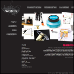 Screen shot of the Wares Product Design website.