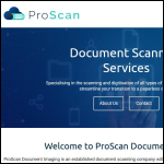 Screen shot of the Proscan Document Imaging Ltd website.