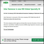 Screen shot of the Hannover Capital Ltd website.