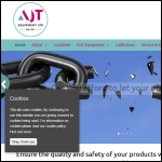Screen shot of the AJT Equipment Ltd website.