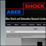 Screen shot of the Aber Shock & Detonation Research Ltd website.