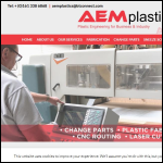 Screen shot of the AEM Plastics website.