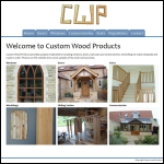 Screen shot of the Custom Wood Products website.