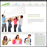 Screen shot of the Ampac Security Products Ltd website.