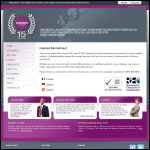 Screen shot of the Inspired Recruitment Ltd website.