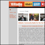 Screen shot of the 10radio Cic website.