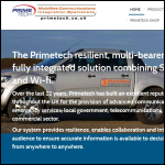 Screen shot of the Primetech (UK) Ltd website.
