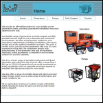 Screen shot of the L & B Power Ltd website.