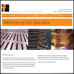Screen shot of the The Foil Specialist Co Ltd website.