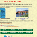 Screen shot of the Canalboat Holidays Ltd website.