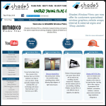 Screen shot of the Shades Window Films Ltd website.