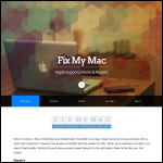 Screen shot of the Fix My Mac website.