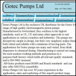 Screen shot of the Gotec Pumps Ltd website.