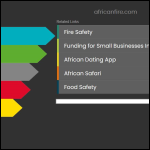 Screen shot of the Africanfire Ltd website.