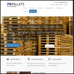 Screen shot of the PR Pallets (Southern) Ltd website.