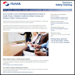 Screen shot of the Nuvia Ltd website.