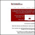 Screen shot of the Harrow Audio Ltd website.