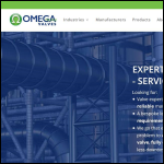 Screen shot of the Omega Valves website.