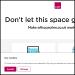 Screen shot of the Ellis Coaches Ltd website.