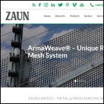 Screen shot of the Zaun Ltd website.