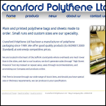 Screen shot of the Cransford Polythene Ltd website.