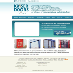 Screen shot of the Kaiser Doors Ltd website.