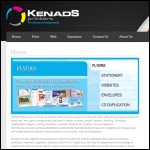 Screen shot of the Kenads Printers website.