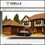 Screen shot of the Adella Construction Ltd website.