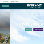 Screen shot of the Sparsholt College website.