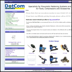 Screen shot of the Dot Com Tools UK Ltd website.