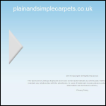 Screen shot of the Plain & Simple Carpets website.