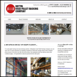 Screen shot of the Nottingham Used Pallet Racking Company website.