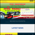 Screen shot of the Tyre Warehouse Ltd website.