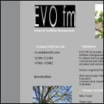 Screen shot of the Evo Fm Ltd website.