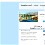 Screen shot of the Happy Bunnies Pre-school(Southampton) website.