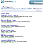 Screen shot of the EarthEnergy Ltd website.
