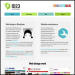 Screen shot of the ID23 Web Design website.