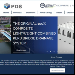 Screen shot of the Pipeline & Drainage Systems plc website.