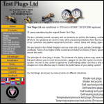 Screen shot of the Test Plugs Ltd website.