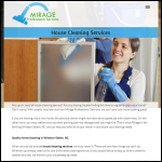 Screen shot of the Mirage Cleaning Services website.