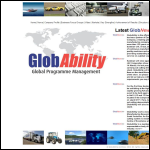 Screen shot of the GlobAbility Ltd website.