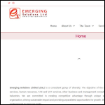 Screen shot of the Emerging Solutions Ltd website.