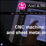 Screen shot of the Axe & Status Machinery Ltd website.