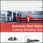 Screen shot of the Bystronic UK Ltd website.