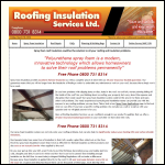 Screen shot of the Roofing Insulation Services website.