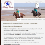 Screen shot of the Bridlewood Riding Centre Ltd website.