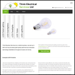 Screen shot of the Think Electrical Services Ltd website.