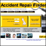 Screen shot of the Accident Repair Finder Ltd website.
