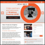 Screen shot of the Echo Video Productions Ltd website.