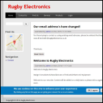 Screen shot of the Rugby Electronics website.